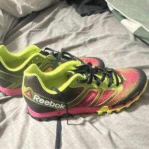 Reebok OCR HydroDrain Pink Yellow Black Athletic Sneaker Lace Up